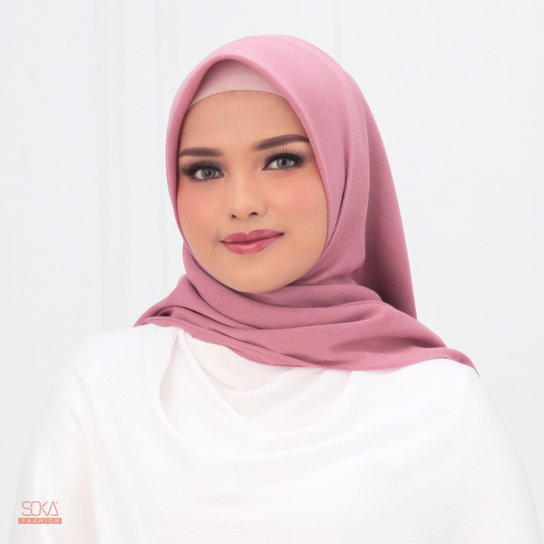 Hijab Segi Empat Paris Premium Dusty Purple - Fashion Muslim