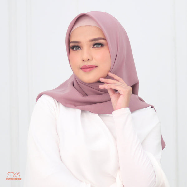 Hijab Segi Empat Paris Premium Mauve - Fashion Muslim