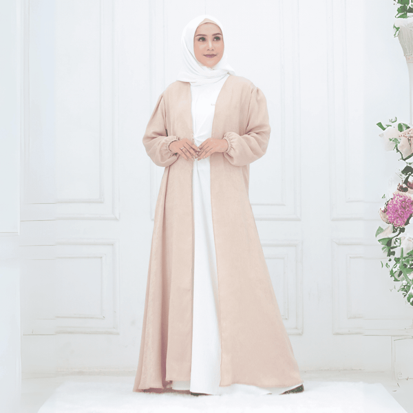 SOKA - Gamis Long Dress Zyana Cream - Fashion Muslim