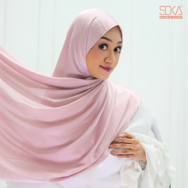 Hijab Pashmina Shimmer Silk Shwarna Cherry Blossom Premium - Fashion Muslim