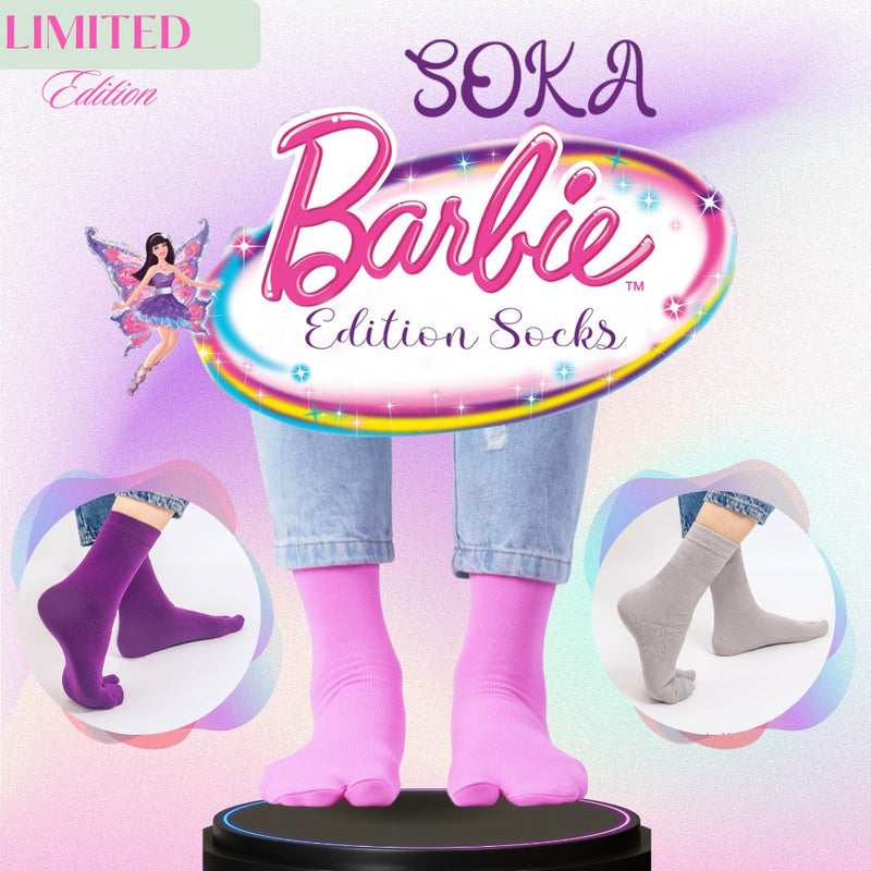 Paket 3 pasang Kaos Kaki Barbie Basic Joyful Series
