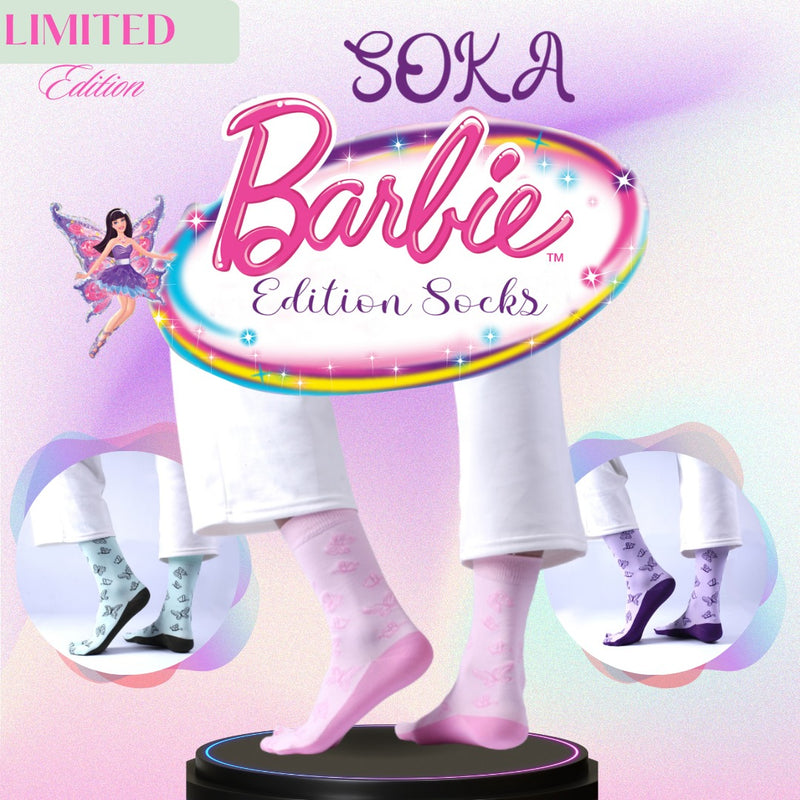 Paket 3 pasang Kaos Kaki Barbie Flower Series