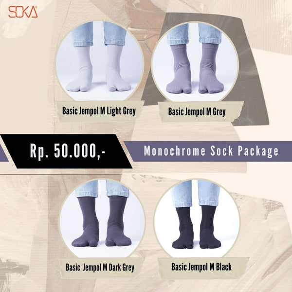 SOKA - Paket Kaos Kaki Monochrome - Fashion Muslim