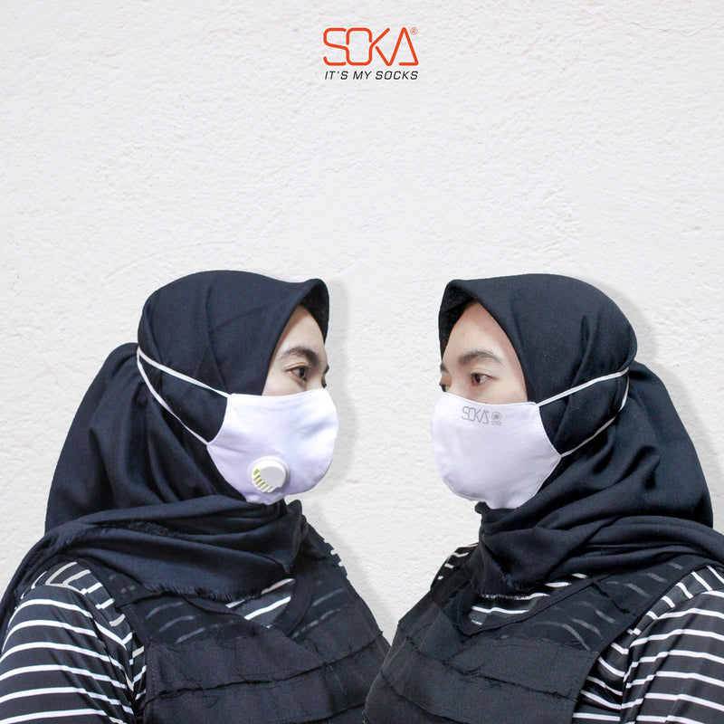 SOKA - Masker Anti Bakteri Hjab - warna hitam