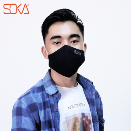Masker anti bakteri merk SOKA - EARLOOP