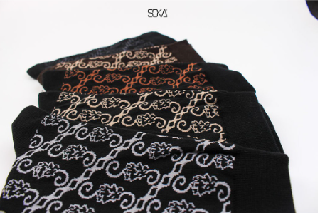 SOKA - Kaos Kaki Pria Motif - Mensock Batik Priangan